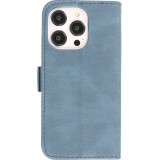 Coque iPhone 14 Pro Max - Flip Géometrique - Bleu complet