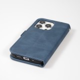 Coque iPhone 14 Pro Max - Flip Géometrique - Bleu complet
