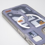 Coque iPhone 14 Pro Max - Gel silicone Machine Armor Type-G20 MagSafe - Bleu foncé