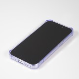 Coque iPhone 14 Pro - Gel silicone bumper super flexible avec porte-carte transparent - Violet