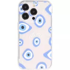 iPhone 14 Pro Case Hülle - Gummi Silikon transparent artistische Muster Nr. 2