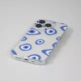 iPhone 14 Pro Case Hülle - Gummi Silikon transparent artistische Muster Nr. 2