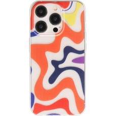 Coque iPhone 15 Pro Max - Gel silicone vagues colorées - Margarita