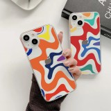 Coque iPhone 15 Pro Max - Gel silicone vagues colorées - Margarita