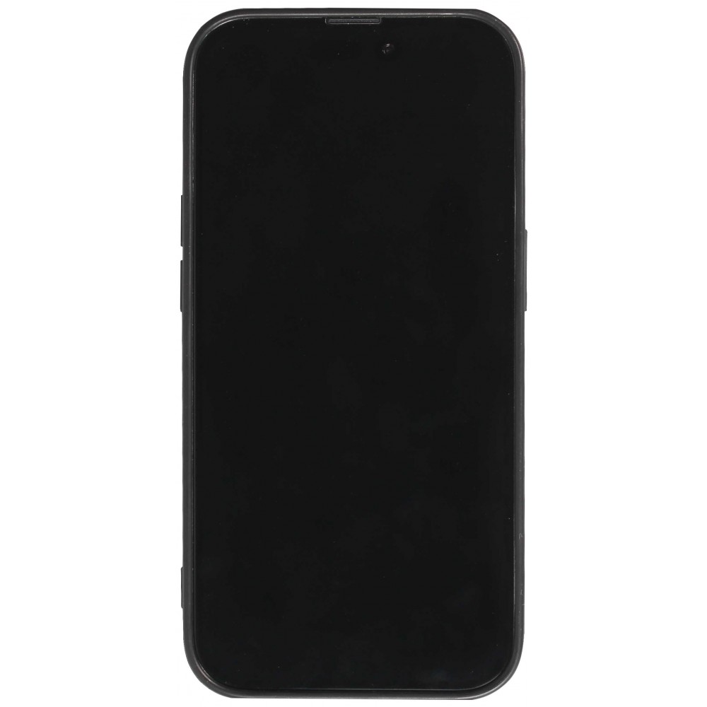 Coque iPhone 13 Pro Max - Glass marbre avec bord en silicone - Bleu clair