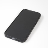 Coque iPhone 13 Pro Max - Glass marbre avec bord en silicone - Bleu foncé