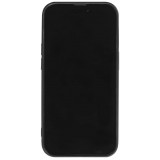 Coque iPhone 13 Pro - Glass marbre avec bord en silicone - Noir