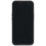 Coque iPhone 13 Pro Max - Glass marbre avec bord en silicone - Violet