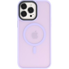 Coque iPhone 13 Pro Max - Jelly cover glass semi-transparente MagSafe - Light purple