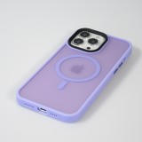 Coque iPhone 13 Pro Max - Jelly cover glass semi-transparente MagSafe - Light purple