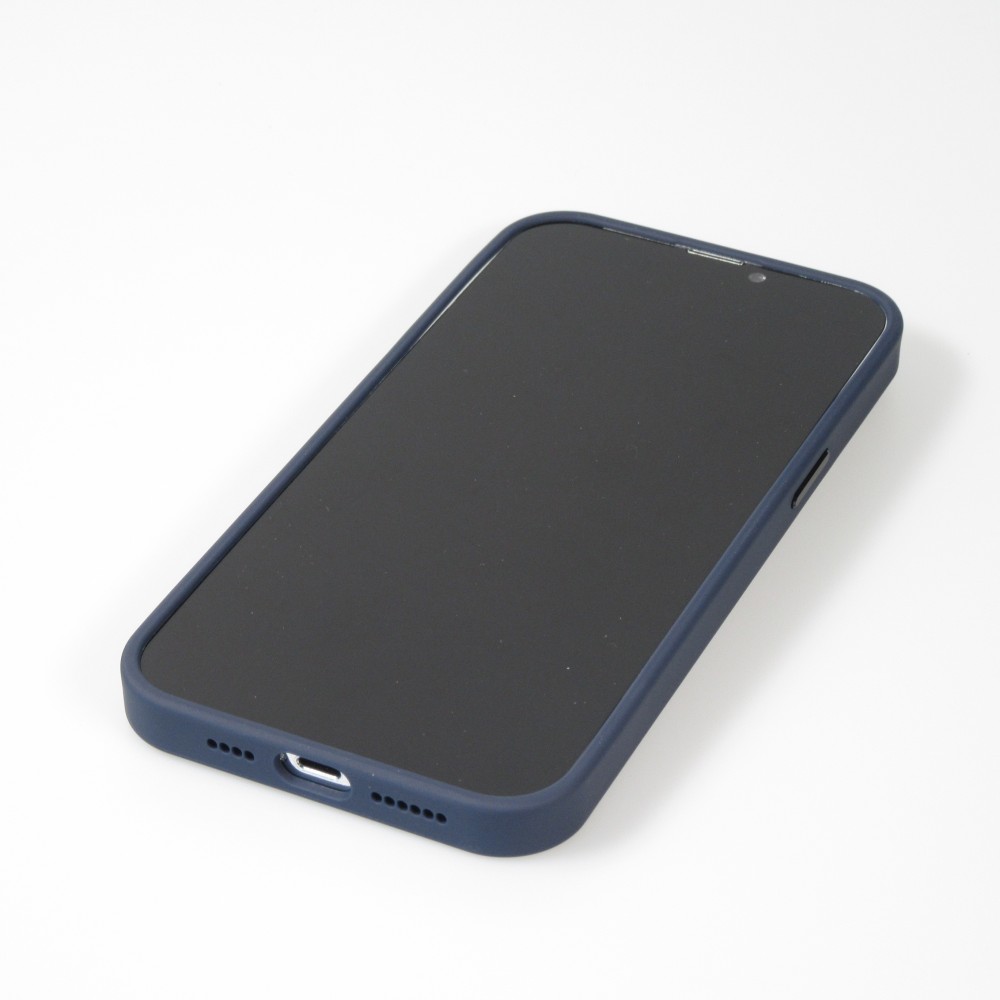 Coque iPhone 13 Pro - Jelly cover glass semi-transparente MagSafe - Navy blue