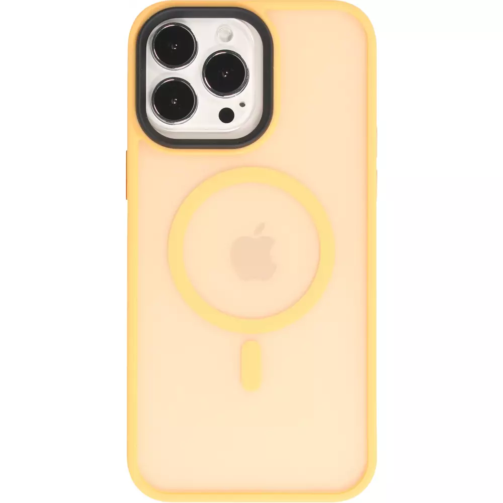iPhone 13 Pro Max Case Hülle - Jelly cover glass semi-durchsichtig MagSafe - Orange