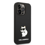 iPhone 14 Pro Case Hülle - Karl Lagerfeld Silikon Soft-Touch Choupette - Schwarz
