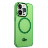 Coque iPhone 14 Pro Max - Lacoste gel laqué transparent avec MagSafe - Vert clair