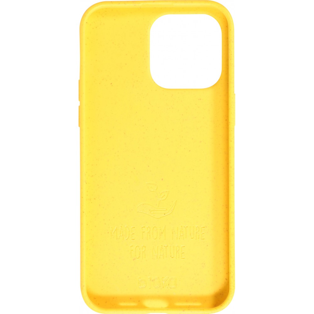 Coque iPhone 14 Pro Max - Bioka biodégradable et compostable Eco-Friendly - Esprit de la tortue - Jaune