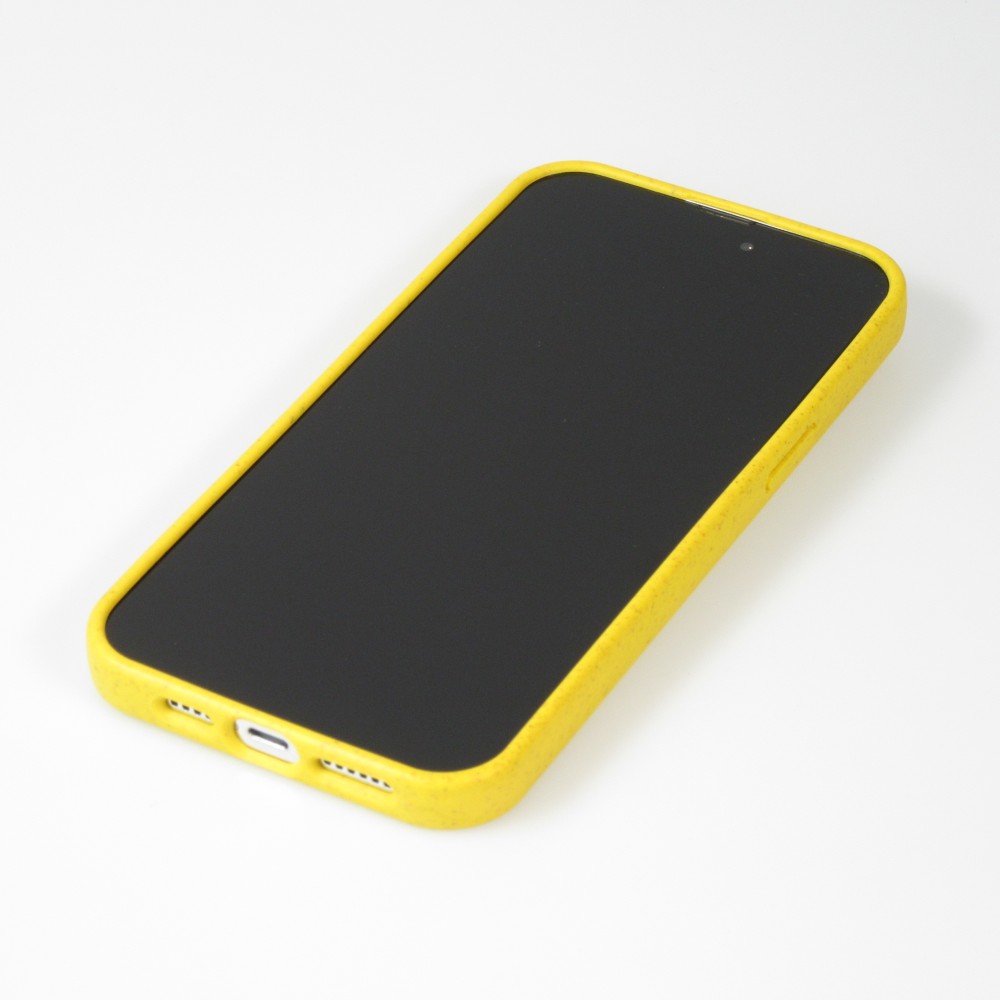 Coque iPhone 14 Pro Max - Bioka biodégradable et compostable Eco-Friendly - Esprit de la tortue - Jaune