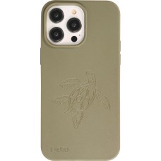 Coque iPhone 14 Pro Max - Bioka biodégradable et compostable Eco-Friendly - Esprit de la tortue - Vert foncé