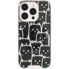 Coque iPhone 14 Pro - Gel bumper chat miroir - Transparent