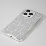 Coque iPhone 14 Pro - Gel bumper chat miroir - Transparent