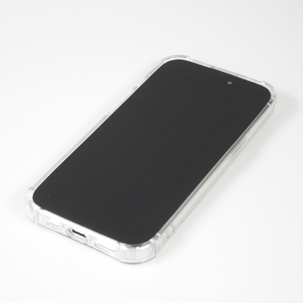 Coque iPhone 14 Pro - Gel bumper chat miroir - Transparent