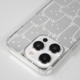 Coque iPhone 14 Pro - Gel bumper chat miroir - Transparent