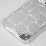 Coque iPhone 14 Pro - Gel bumper chat miroir - Transparent
