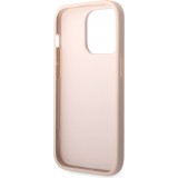 Coque iPhone 14 Pro Max - Guess PU 4G avec logo métal - Rose