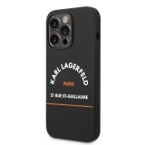 Coque iPhone 14 Plus - Karl Lagerfeld Rue St-Guillaume silicone soft touch - Noir