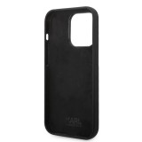 Coque iPhone 14 Plus - Karl Lagerfeld Rue St-Guillaume silicone soft touch - Noir