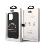 Coque iPhone 14 Plus - Karl Lagerfeld Rue St-Guillaume silicone soft touch - Noir