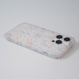 Coque iPhone 14 Pro Max - Silicone recomposé avec points multicolores Sensation Dots - Transparent