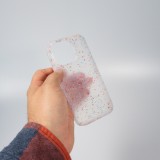 Coque iPhone 14 Pro Max - Silicone recomposé avec points multicolores Sensation Dots - Transparent