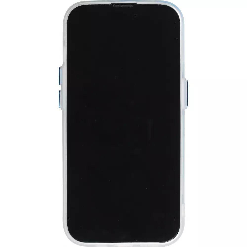 iPhone 14 Pro Case Hülle - Watercolor MagSafe semi-transparent - Blau