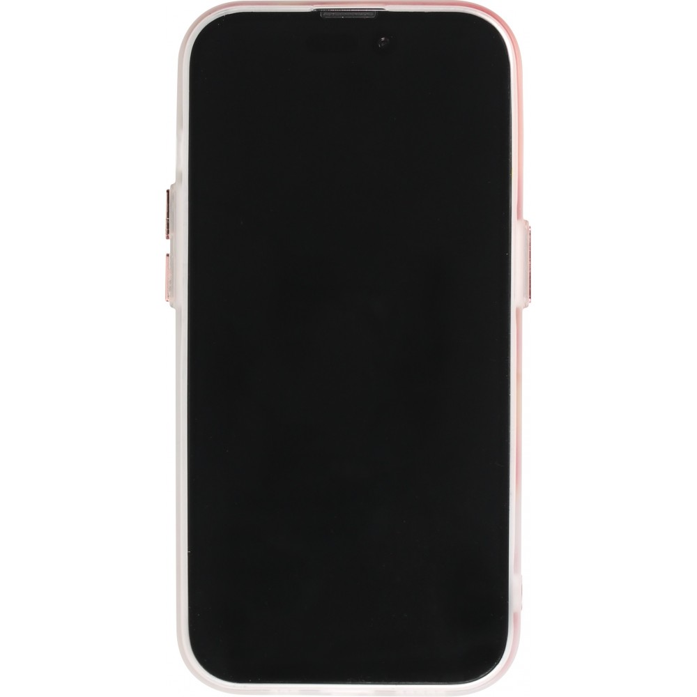 Coque iPhone 14 Pro - Watercolor MagSafe semi-transparent - Orange
