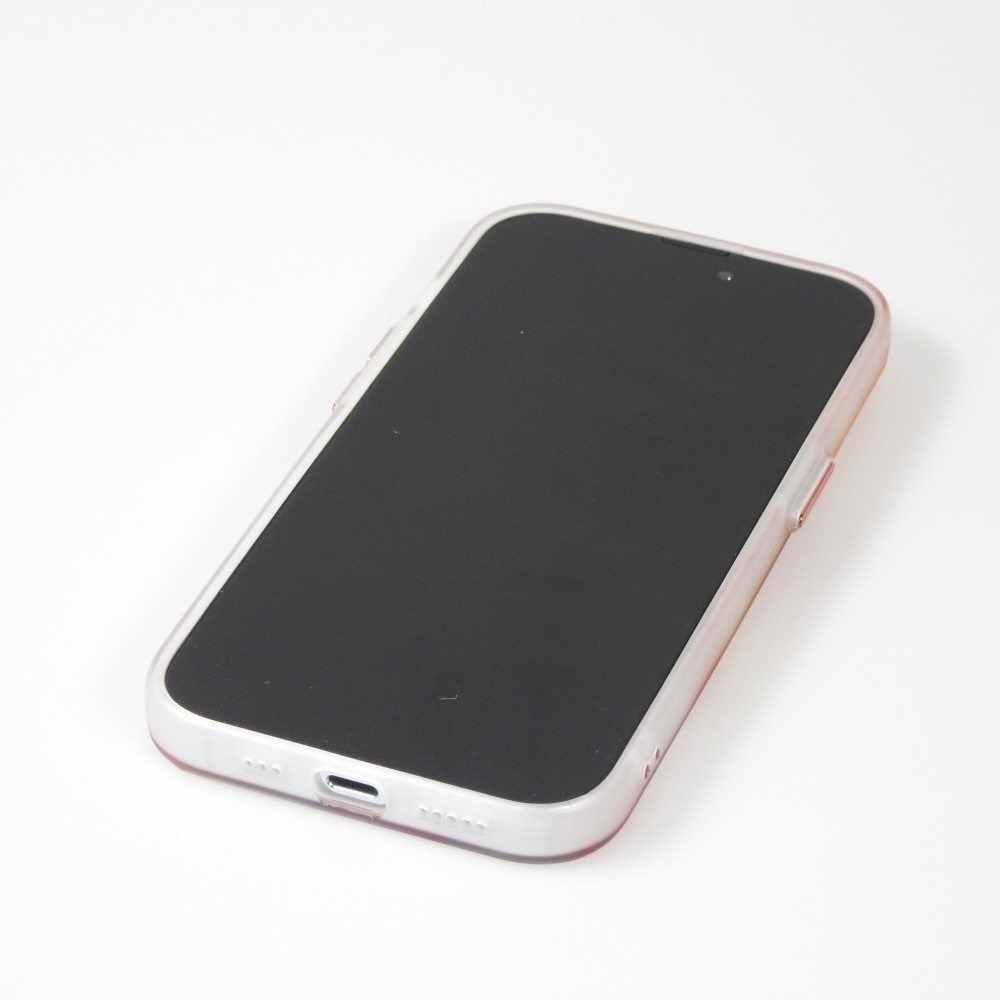 Coque iPhone 14 Pro - Watercolor MagSafe semi-transparent - Orange