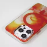 iPhone 14 Pro Case Hülle - Watercolor MagSafe semi-transparent - Orange