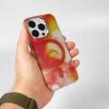 Coque iPhone 14 Pro - Watercolor MagSafe semi-transparent - Orange
