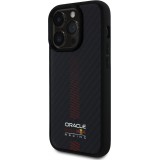 Coque iPhone 14 Pro - Red Bull Racing Carbon Powerbar MagSafe - Noir