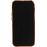Coque iPhone 14 Pro Max - Silicone 3D coussins brillant & réfléchissant - Brun