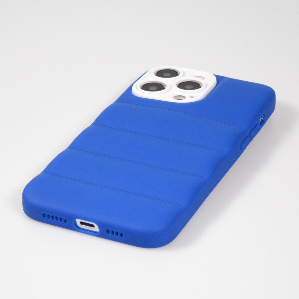 Coque iPhone 14 Pro - Silicone 3D coussins cover - Bleu