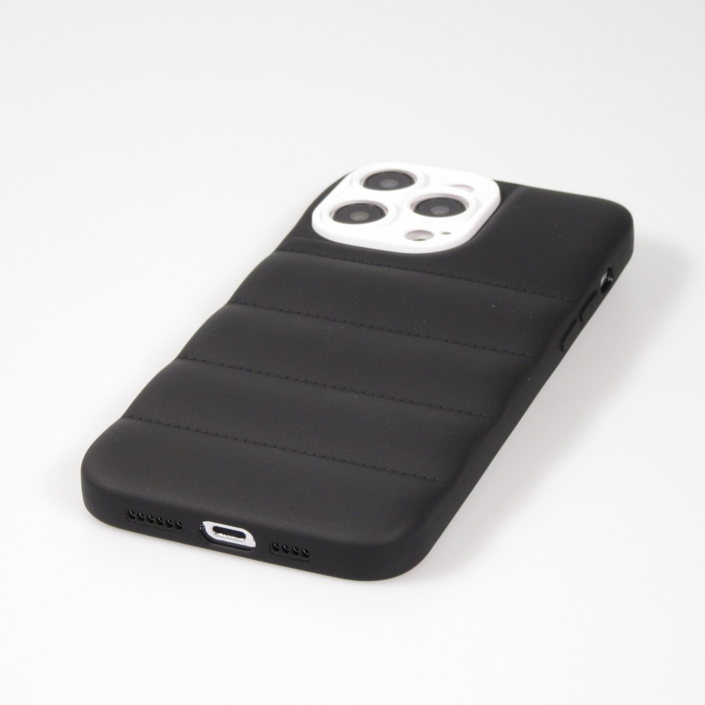 Coque iPhone 14 Pro Max - Silicone 3D coussins cover - Noir