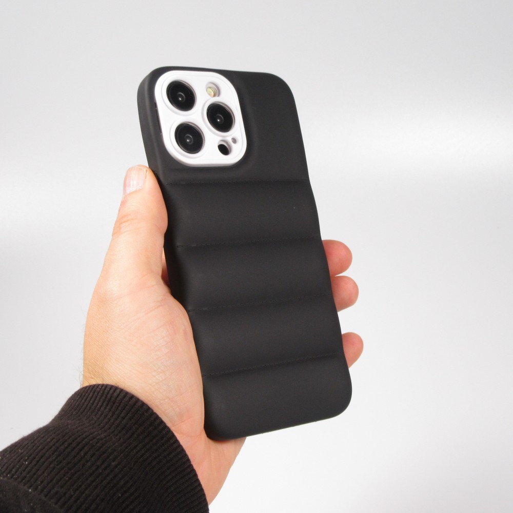 Coque iPhone 14 Pro Max - Silicone 3D coussins cover - Noir