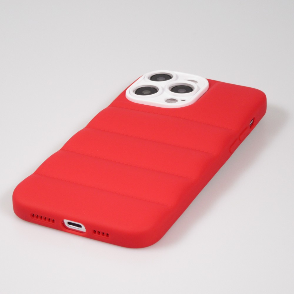 Coque iPhone 14 Pro Max - Silicone 3D coussins cover - Rouge