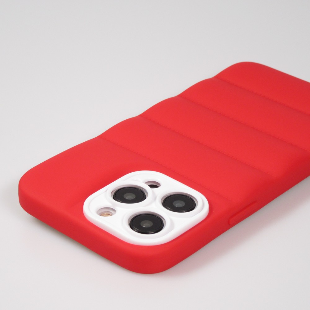 Coque iPhone 14 Pro Max - Silicone 3D coussins cover - Rouge