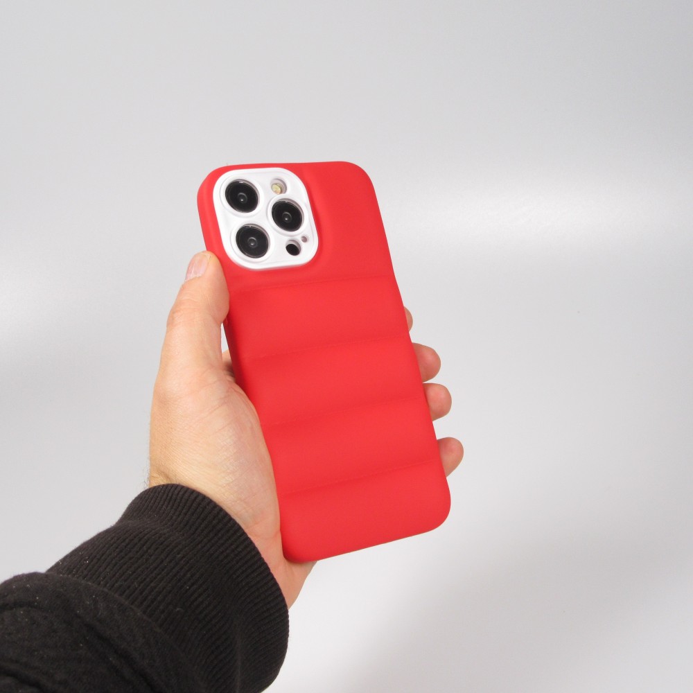 Coque iPhone 14 Pro Max - Silicone 3D coussins cover - Rouge