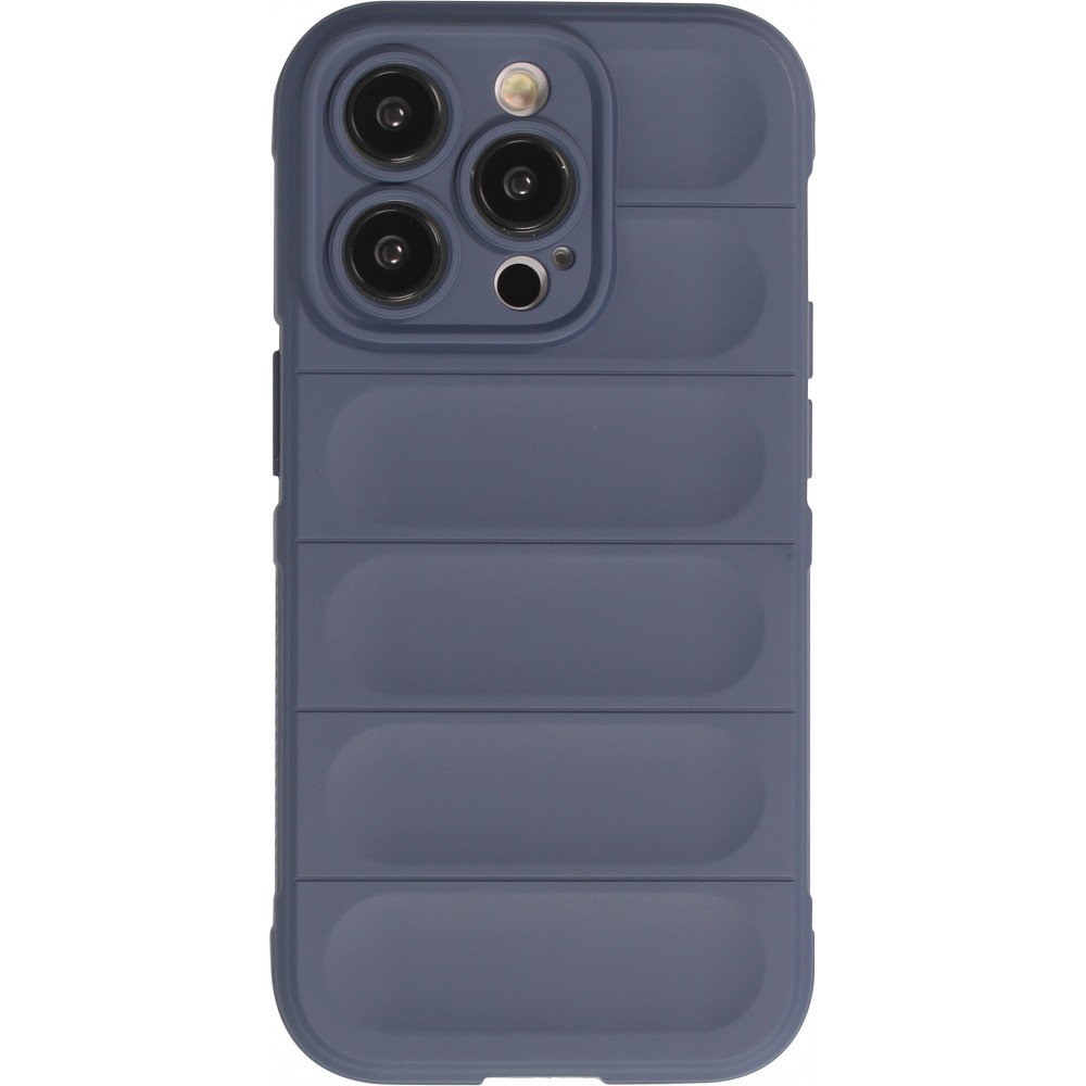 Coque iPhone 14 Pro Max - Silicone renforcé avec double couche de protection - Bleu foncé