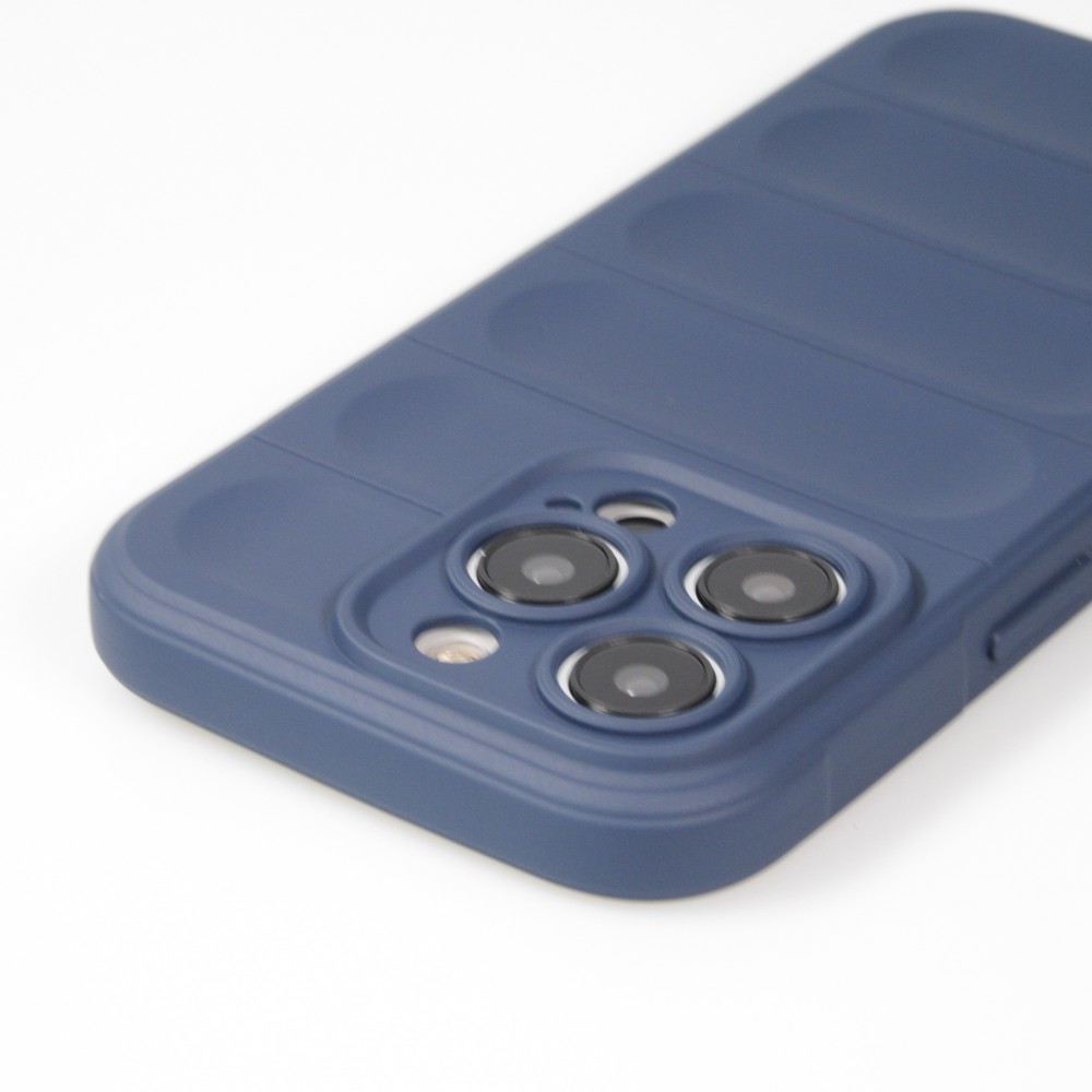 Coque iPhone 14 Pro Max - Silicone renforcé avec double couche de protection - Bleu foncé