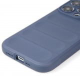 Coque iPhone 14 Pro Max - Silicone renforcé avec double couche de protection - Bleu foncé