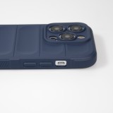 Coque iPhone 14 Pro Max - Silicone renforcé avec double couche de protection - Bleu foncé