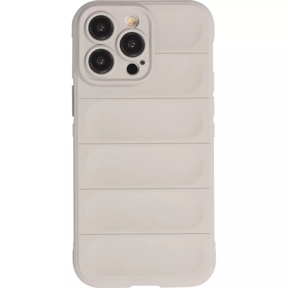 iPhone 14 Pro Case Hülle - Robustes Silikon mit Doppelter Schutzschicht - Hellgrau